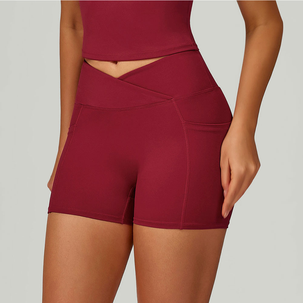 Shorts de yoga de cintura cruz - Crossfit Workout With Equipment reseña y precio