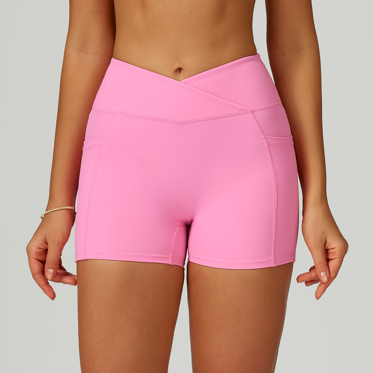 Shorts de yoga de cintura cruz - Crossfit Workout With Equipment reseña y precio